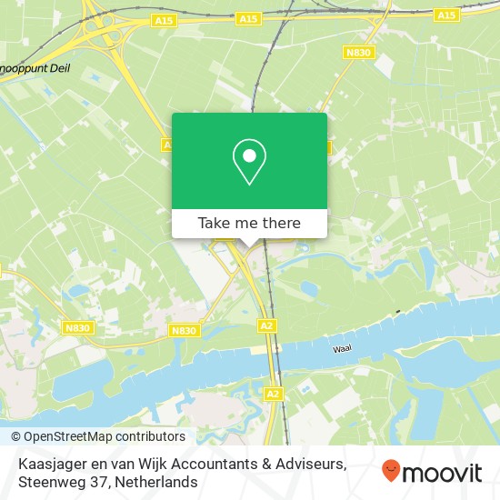 Kaasjager en van Wijk Accountants & Adviseurs, Steenweg 37 map