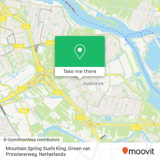 Mountain Spring Sushi King, Groen van Prinstererweg Karte