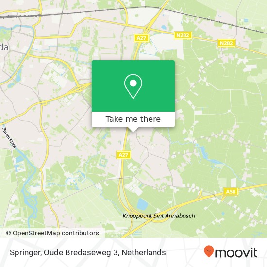 Springer, Oude Bredaseweg 3 map