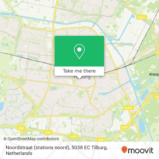 Noordstraat (stations noord), 5038 EC Tilburg map