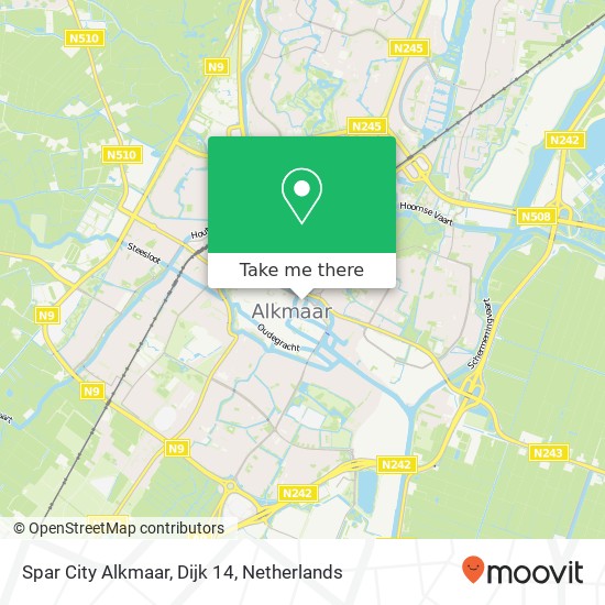Spar City Alkmaar, Dijk 14 Karte