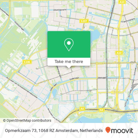 Opmerkzaam 73, 1068 RZ Amsterdam map