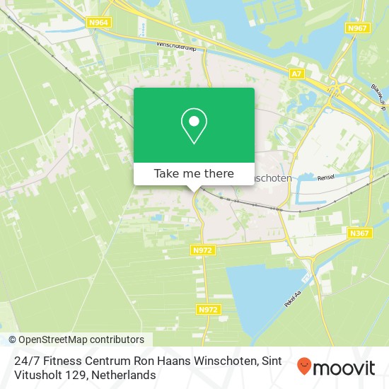 24 / 7 Fitness Centrum Ron Haans Winschoten, Sint Vitusholt 129 map