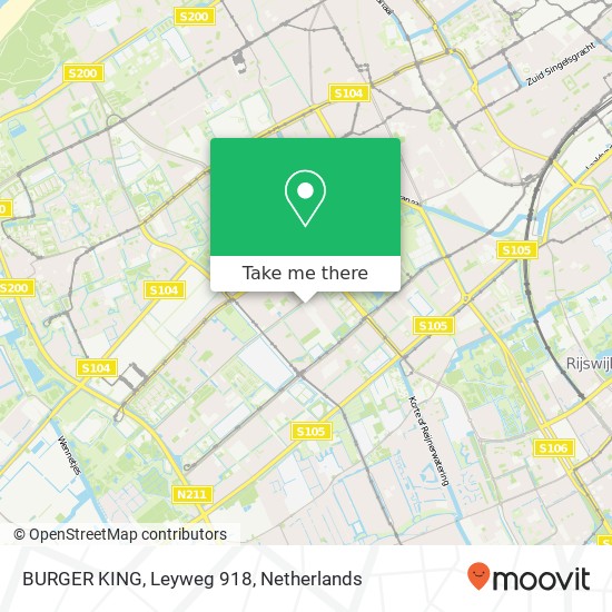 BURGER KING, Leyweg 918 Karte