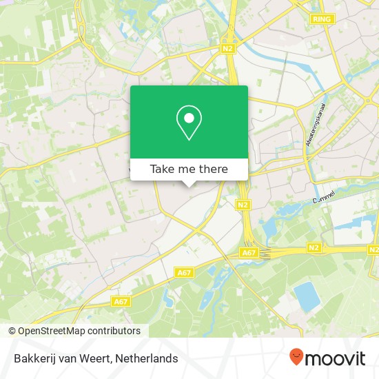 Bakkerij van Weert, Kapelstraat-Zuid 13 map