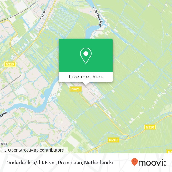 Ouderkerk a / d IJssel, Rozenlaan Karte