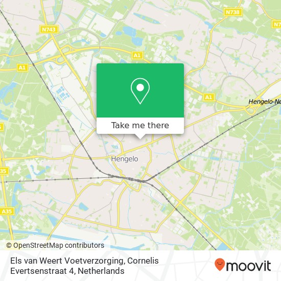 Els van Weert Voetverzorging, Cornelis Evertsenstraat 4 map