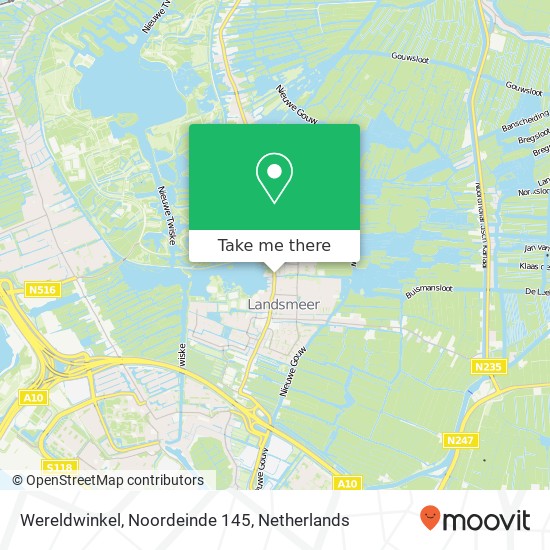 Wereldwinkel, Noordeinde 145 Karte