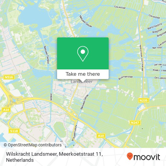 Wilskracht Landsmeer, Meerkoetstraat 11 Karte