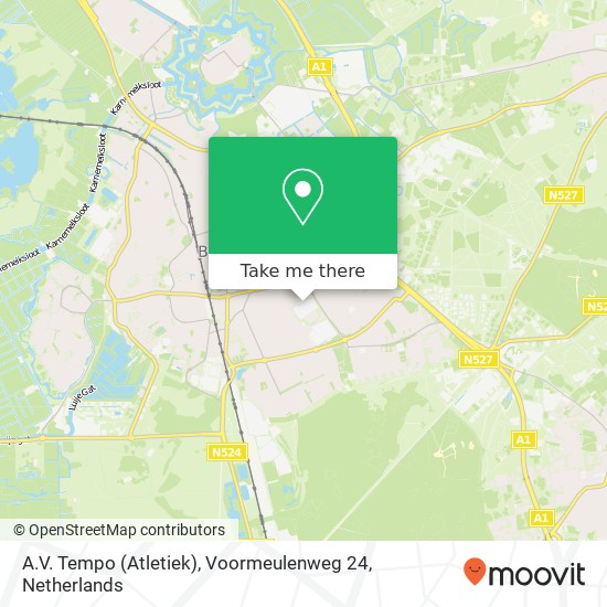 A.V. Tempo (Atletiek), Voormeulenweg 24 map