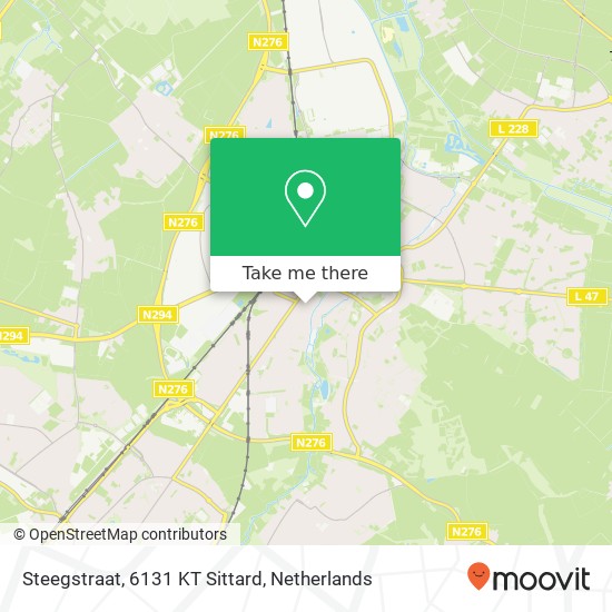 Steegstraat, 6131 KT Sittard map