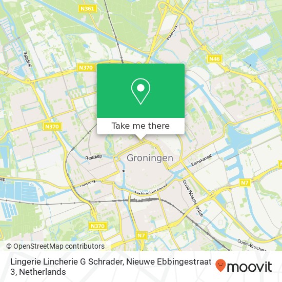 Lingerie Lincherie G Schrader, Nieuwe Ebbingestraat 3 map