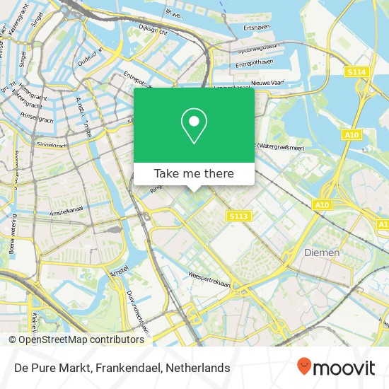 De Pure Markt, Frankendael map