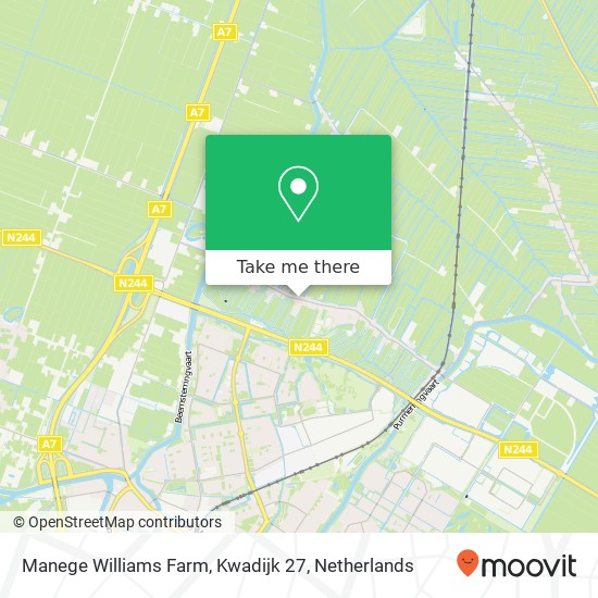 Manege Williams Farm, Kwadijk 27 Karte