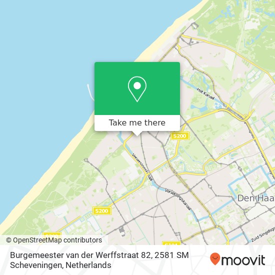 Burgemeester van der Werffstraat 82, 2581 SM Scheveningen Karte