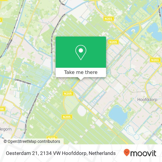 Oesterdam 21, 2134 VW Hoofddorp map