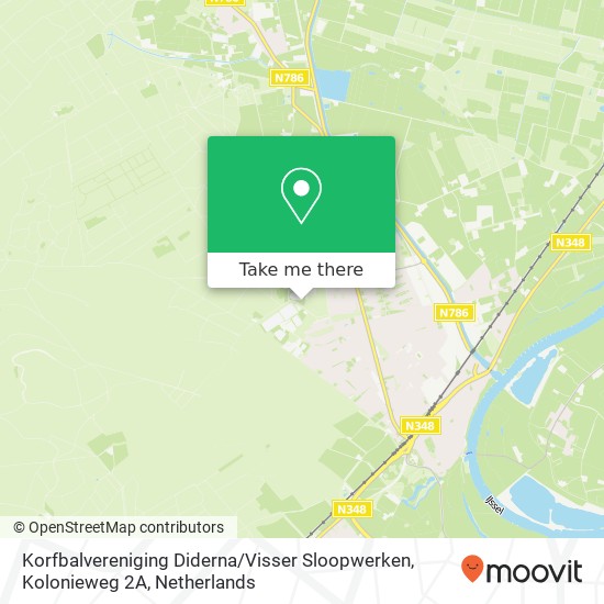 Korfbalvereniging Diderna / Visser Sloopwerken, Kolonieweg 2A map