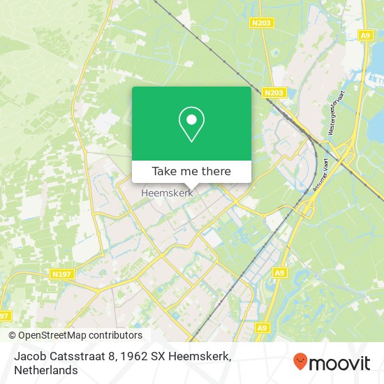 Jacob Catsstraat 8, 1962 SX Heemskerk map