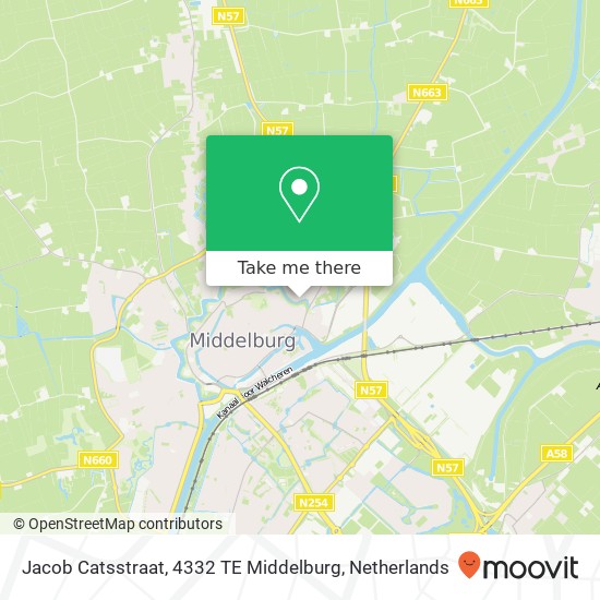 Jacob Catsstraat, 4332 TE Middelburg Karte