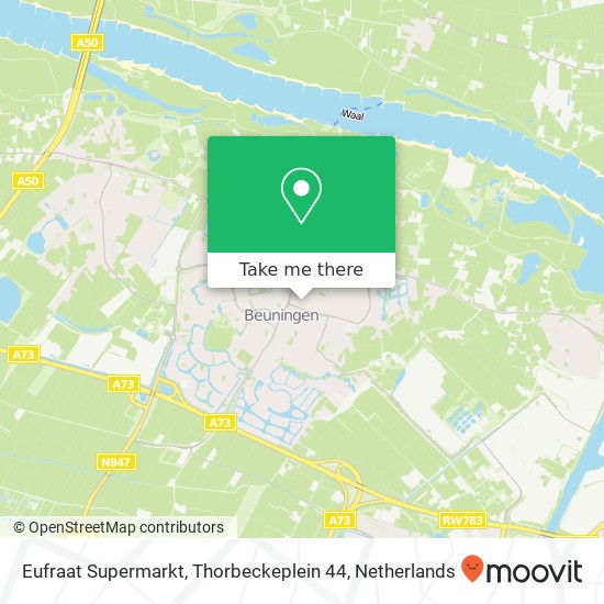 Eufraat Supermarkt, Thorbeckeplein 44 Karte