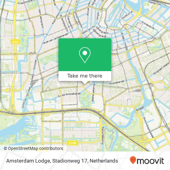 Amsterdam Lodge, Stadionweg 17 Karte