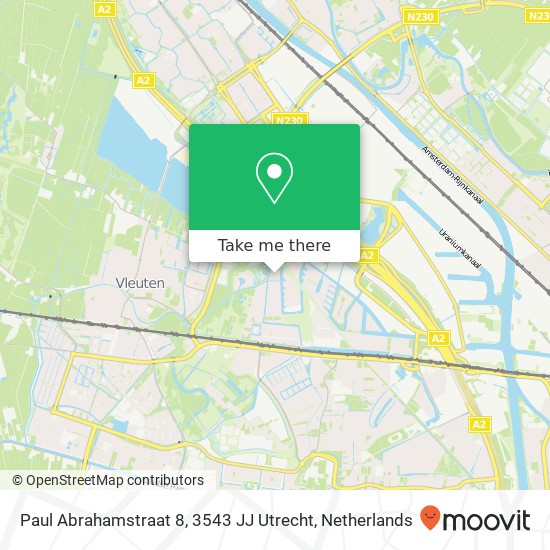 Paul Abrahamstraat 8, 3543 JJ Utrecht map