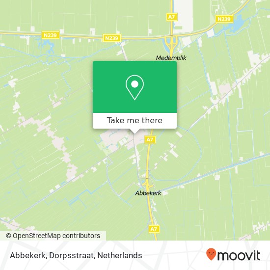 Abbekerk, Dorpsstraat map