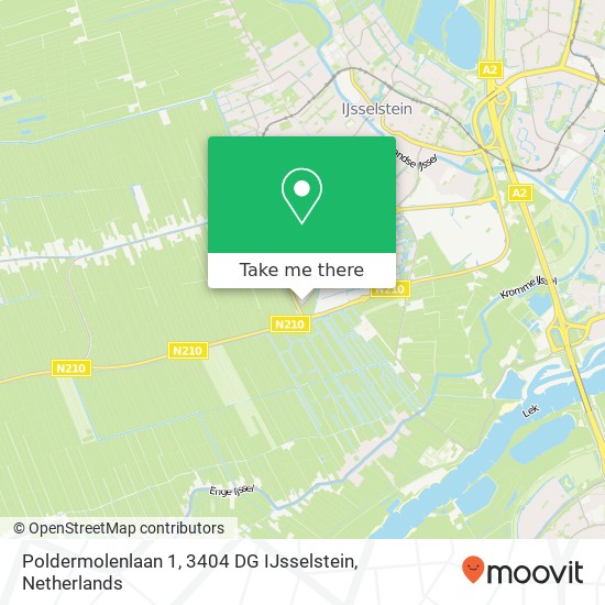 Poldermolenlaan 1, 3404 DG IJsselstein map