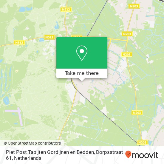 Piet Post Tapijten Gordijnen en Bedden, Dorpsstraat 61 map