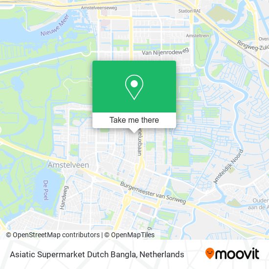 Asiatic Supermarket Dutch Bangla map