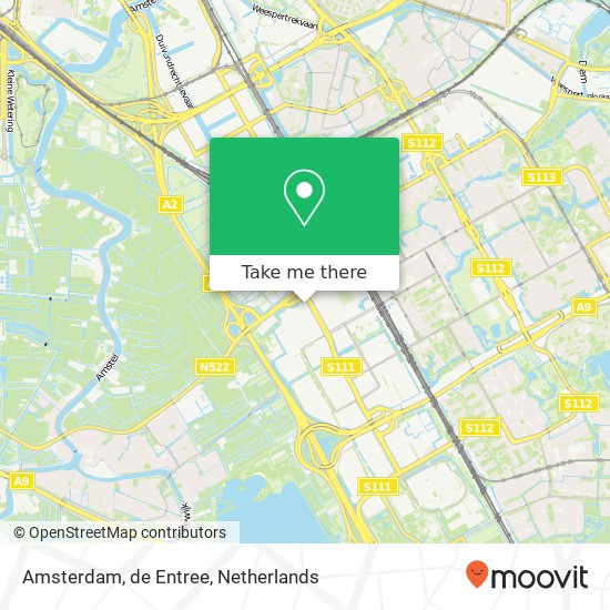 Amsterdam, de Entree map