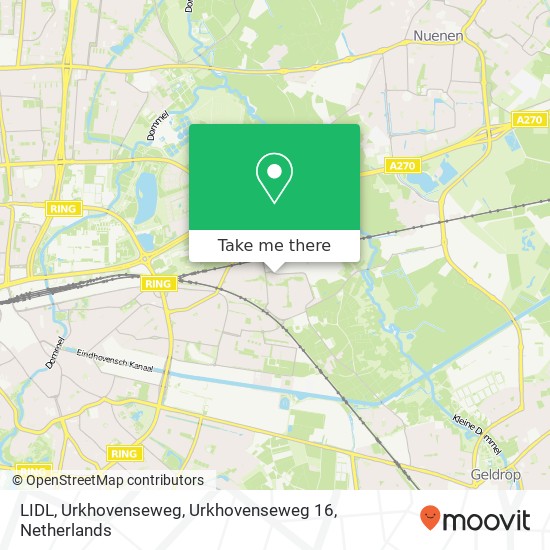 LIDL, Urkhovenseweg, Urkhovenseweg 16 Karte