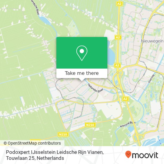 Podoxpert IJsselstein Leidsche Rijn Vianen, Touwlaan 25 Karte