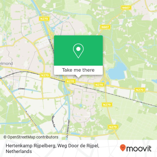 Hertenkamp Rijpelberg, Weg Door de Rijpel map
