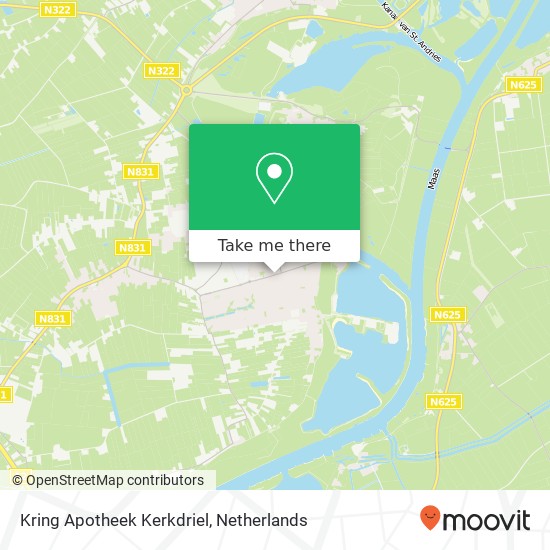 Kring Apotheek Kerkdriel map