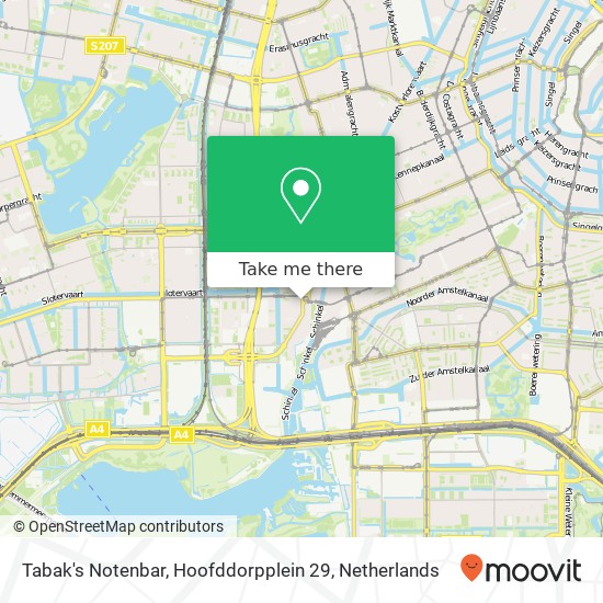 Tabak's Notenbar, Hoofddorpplein 29 map