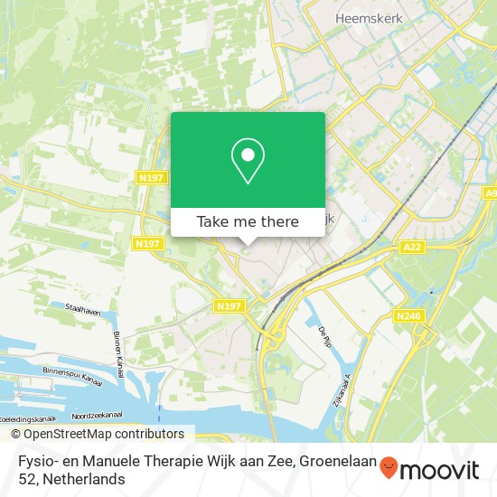 Fysio- en Manuele Therapie Wijk aan Zee, Groenelaan 52 map