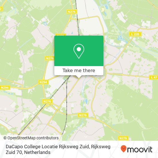 DaCapo College Locatie Rijksweg Zuid, Rijksweg Zuid 70 map