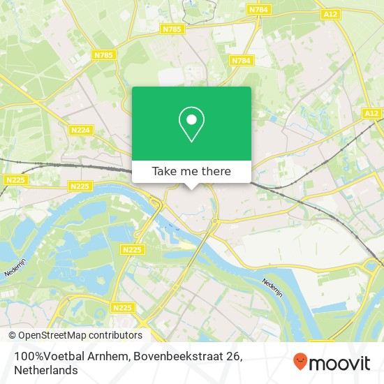 100%Voetbal Arnhem, Bovenbeekstraat 26 map