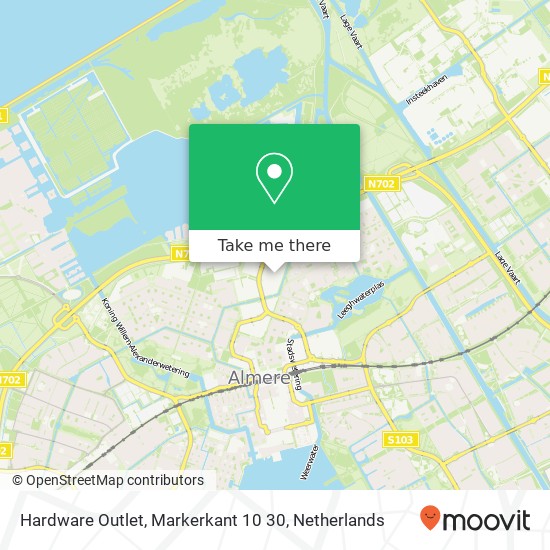 Hardware Outlet, Markerkant 10 30 map