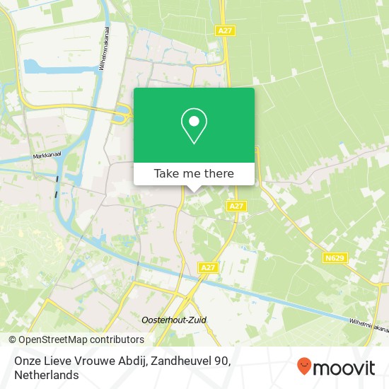 Onze Lieve Vrouwe Abdij, Zandheuvel 90 map