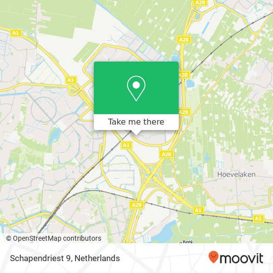 Schapendriest 9, 3829 GM Hooglanderveen map