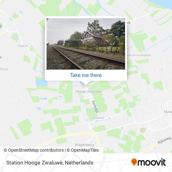 Station Hooge Zwaluwe map