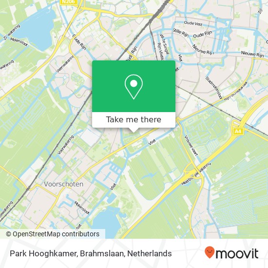 Park Hooghkamer, Brahmslaan map