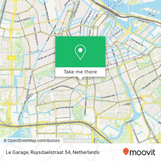 Le Garage, Ruysdaelstraat 54 map