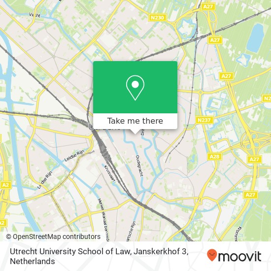 Utrecht University School of Law, Janskerkhof 3 map