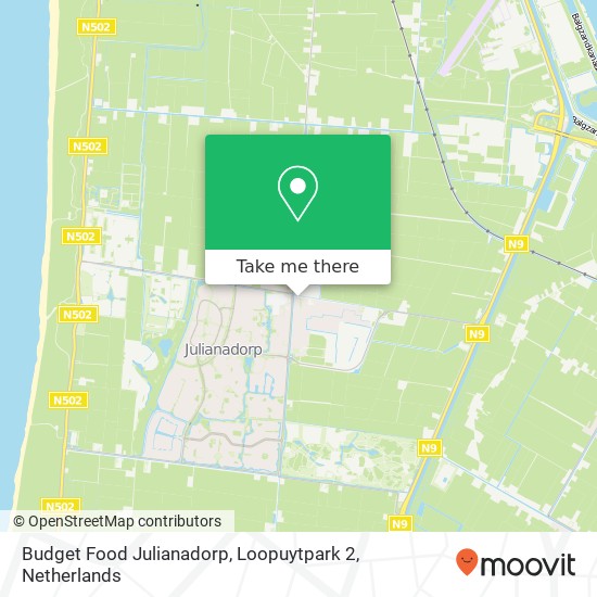 Budget Food Julianadorp, Loopuytpark 2 map