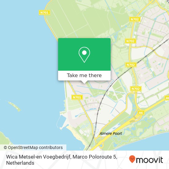 Wica Metsel-en Voegbedrijf, Marco Poloroute 5 map