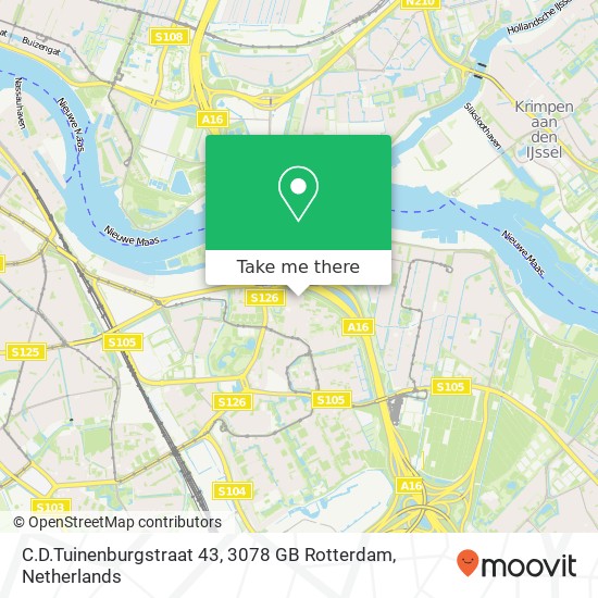 C.D.Tuinenburgstraat 43, 3078 GB Rotterdam Karte