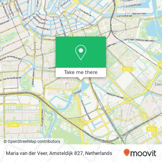 Maria van der Veer, Amsteldijk 827 map